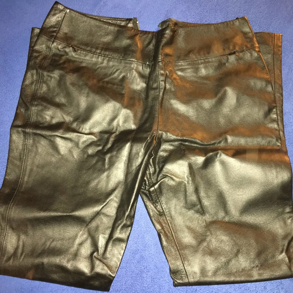 Newport News Shape FX Womens Leather Pants Size 12